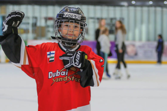 Ice Hockey Practice in Dubai Ice Rink