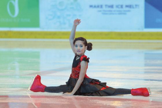 Children Learning Ice Skating in Dubai